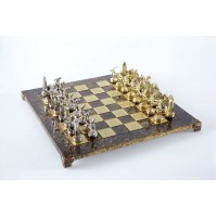 Disko Metiko metalinių šachmatų rinkinys su 36cm šachmatų lenta Manopoulos